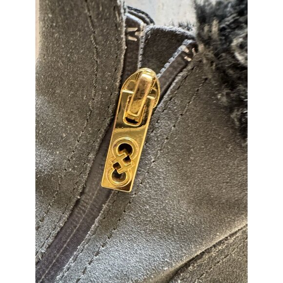 Cole Haan Waterproof Suede Fur Trim Ankle Boots Gray Women’s 6.5B New - Picture 6 of 8